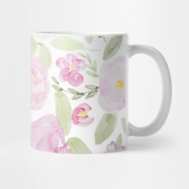 pink flowers and leaves pattern by colorandcolor